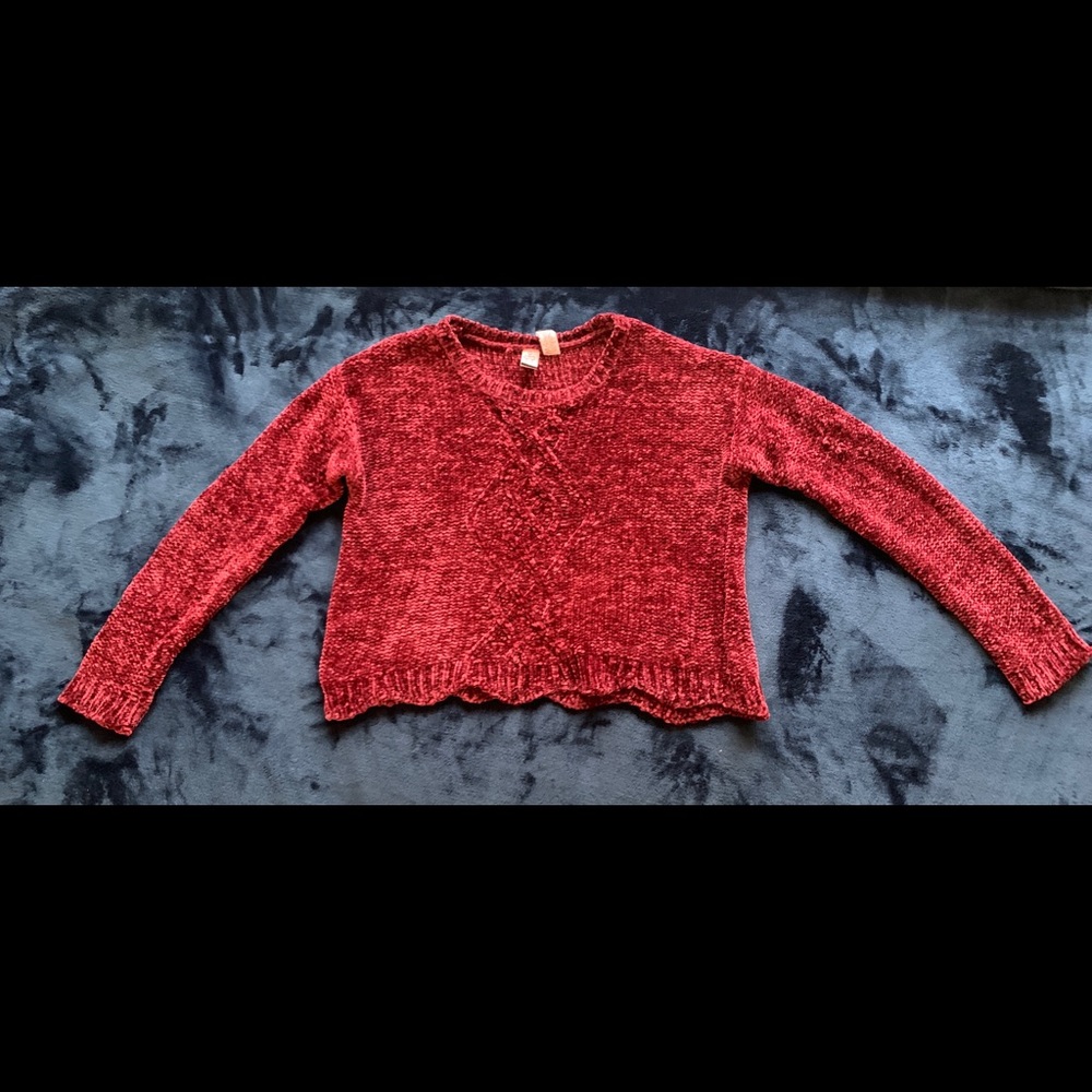 ‼️3/$10‼️ Burgundy Knit Top 🧶